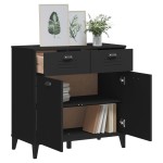 vidaXL Dulap „VIKEN”, negru, 80x40x80 cm, lemn prelucrat