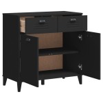 vidaXL Dulap „VIKEN”, negru, 80x40x80 cm, lemn prelucrat