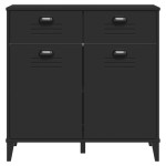 vidaXL Dulap „VIKEN”, negru, 80x40x80 cm, lemn prelucrat