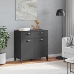 vidaXL Dulap „VIKEN”, gri antracit, 80x40x80 cm, lemn prelucrat