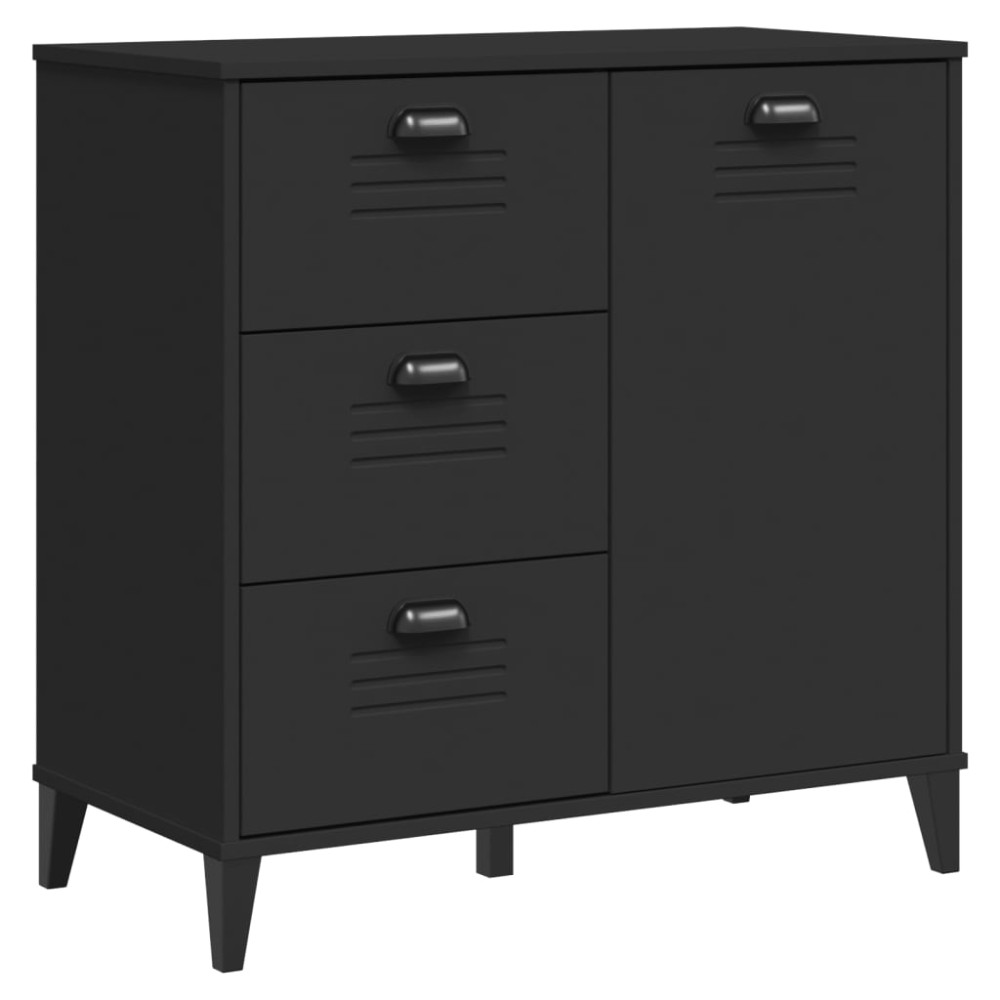 vidaXL Dulap „VIKEN”, negru, 80x40x80 cm, lemn prelucrat