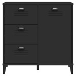 vidaXL Dulap „VIKEN”, negru, 80x40x80 cm, lemn prelucrat