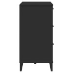 vidaXL Dulap „VIKEN”, negru, 80x40x80 cm, lemn prelucrat