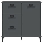 vidaXL Dulap „VIKEN”, gri antracit, 80x40x80 cm, lemn prelucrat vidaXL Dulap „VIKEN”, gri antracit, 80x40x80 cm, lemn prelucrat