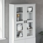 vidaXL Dulap superior „VIKEN”, alb, lemn prelucrat