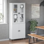 vidaXL Dulap superior „VIKEN”, alb, lemn prelucrat