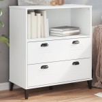vidaXL Bibliotecă „VIKEN”, alb, 80x40x90 cm, lemn prelucrat vidaXL Bibliotecă „VIKEN”, alb, 80x40x90 cm, lemn prelucrat