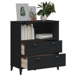 vidaXL Bibliotecă „VIKEN”, negru, 80x40x90 cm, lemn prelucrat vidaXL Bibliotecă „VIKEN”, negru, 80x40x90 cm, lemn prelucrat