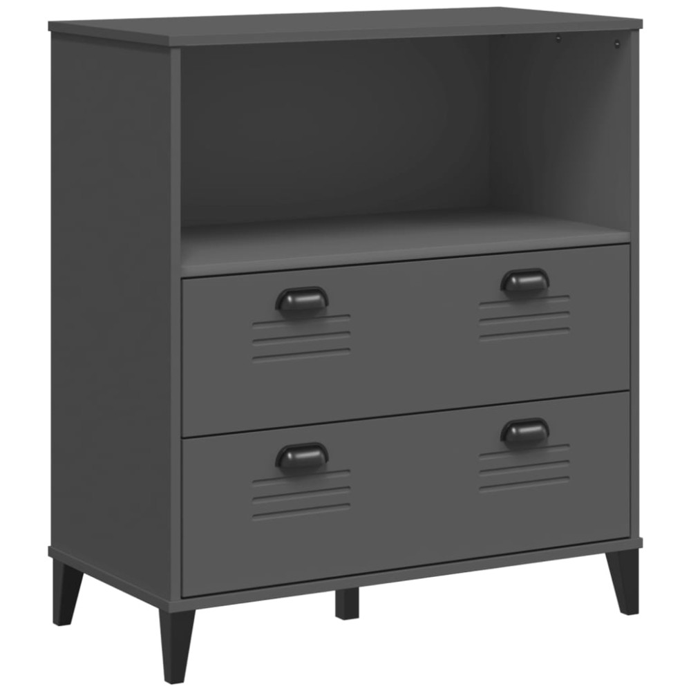 vidaXL Bibliotecă „VIKEN”, gri antracit, 80x40x90 cm, lemn prelucrat
