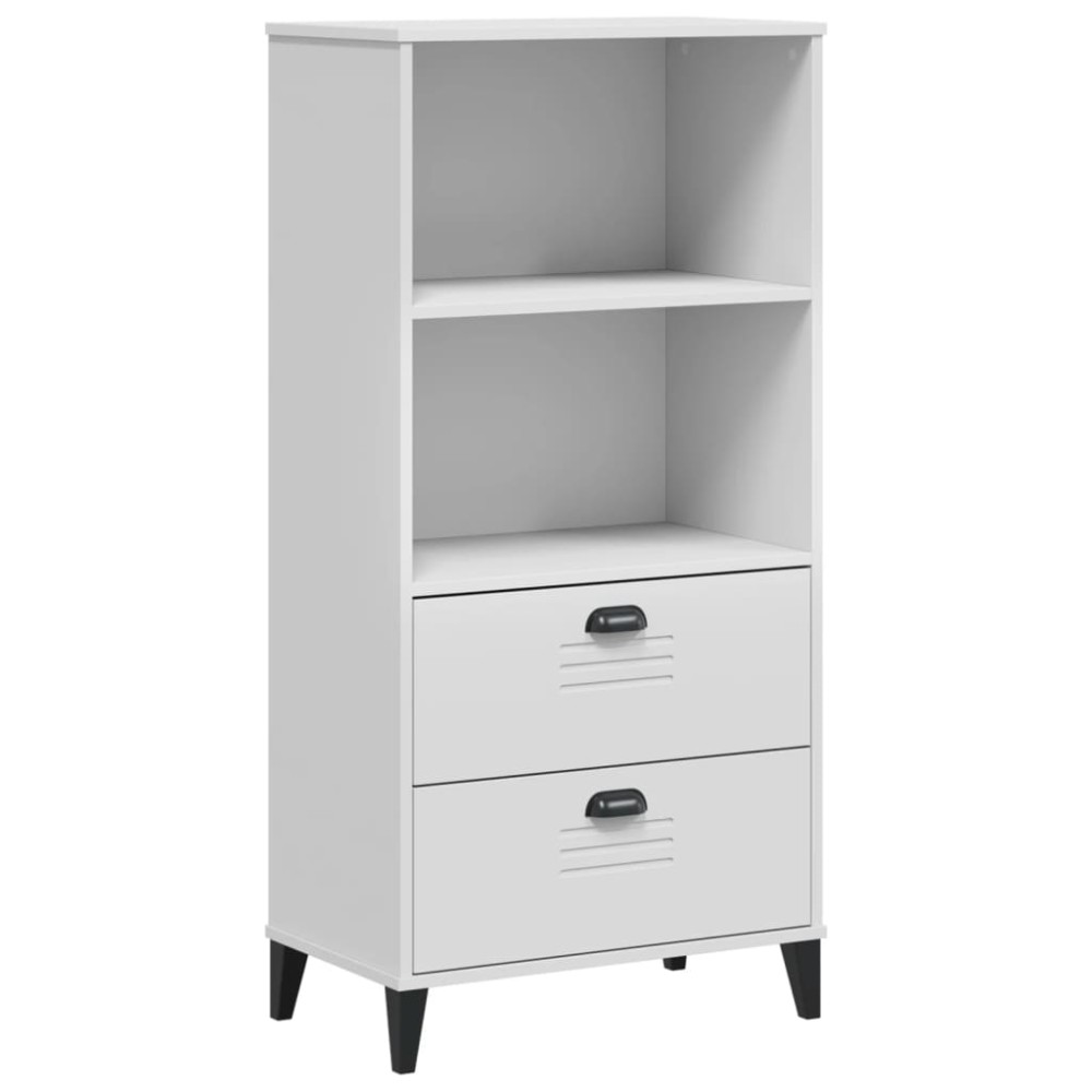 vidaXL Bibliotecă „VIKEN”, alb, 60x35x123 cm, lemn prelucrat