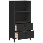 vidaXL Bibliotecă „VIKEN”, negru, 60x35x123 cm, lemn prelucrat vidaXL Bibliotecă „VIKEN”, negru, 60x35x123 cm, lemn prelucrat