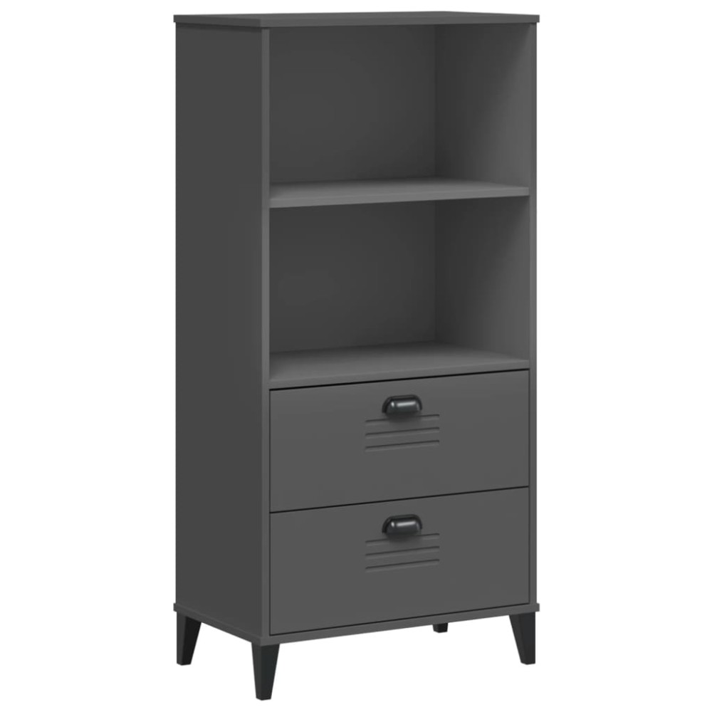vidaXL Bibliotecă „VIKEN”, gri antracit, 60x35x123 cm, lemn prelucrat