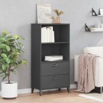 vidaXL Bibliotecă „VIKEN”, gri antracit, 60x35x123 cm, lemn prelucrat vidaXL Bibliotecă „VIKEN”, gri antracit, 60x35x123 cm, lemn prelucrat