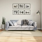 vidaXL Covor HUARTE, fir scurt, moale și lavabil, crem, 140x200 cm