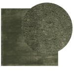 vidaXL Covor HUARTE, fir scurt moale și lavabil verde pădure 160x160cm