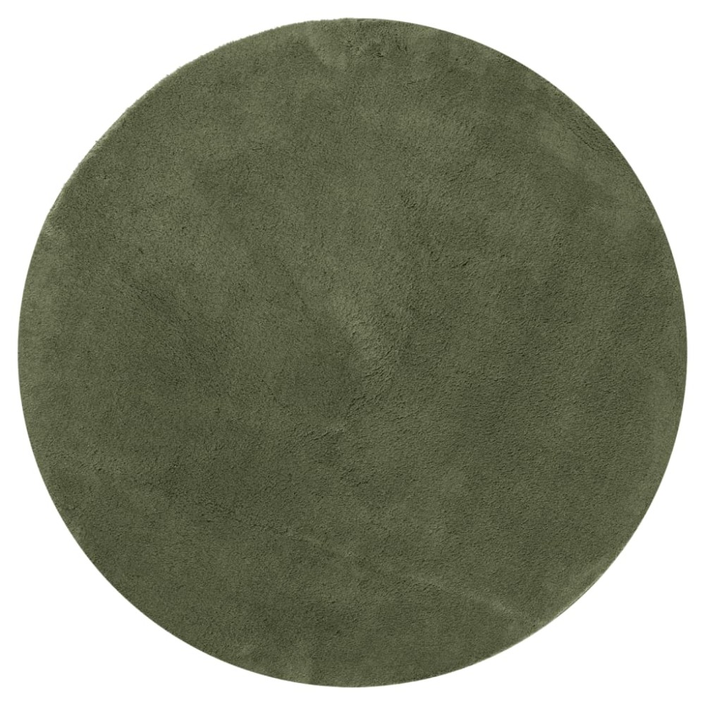 vidaXL Covor HUARTE, fir scurt, moale și lavabil, verde pădure Ø 80 cm