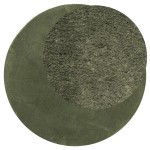 vidaXL Covor HUARTE, fir scurt, moale și lavabil, verde pădure Ø 80 cm