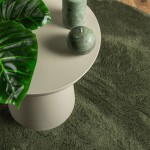 vidaXL Covor HUARTE, fir scurt, moale și lavabil, verde pădure Ø 100cm