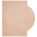 vidaXL Covor HUARTE, fir scurt, moale și lavabil, roz pudră, 140x200cm