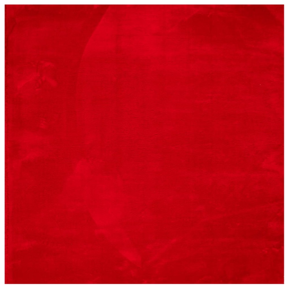 vidaXL Covor HUARTE, fir scurt, moale și lavabil, roșu, 160x160 cm