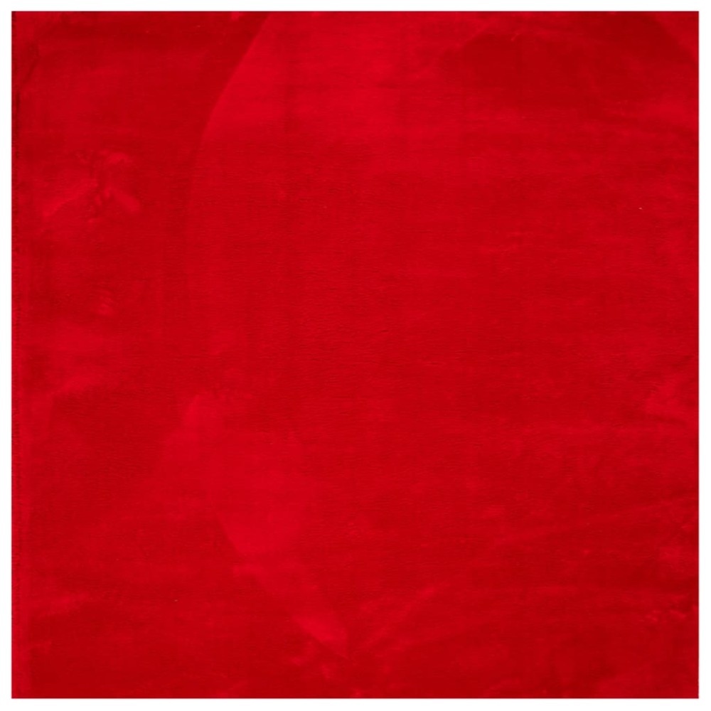 vidaXL Covor HUARTE, fir scurt, moale și lavabil, roșu, 200x200 cm