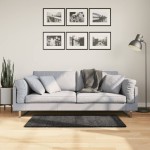 vidaXL Covor pufos "PAMPLONA" cu fire înalte antracit modern 60x110 cm