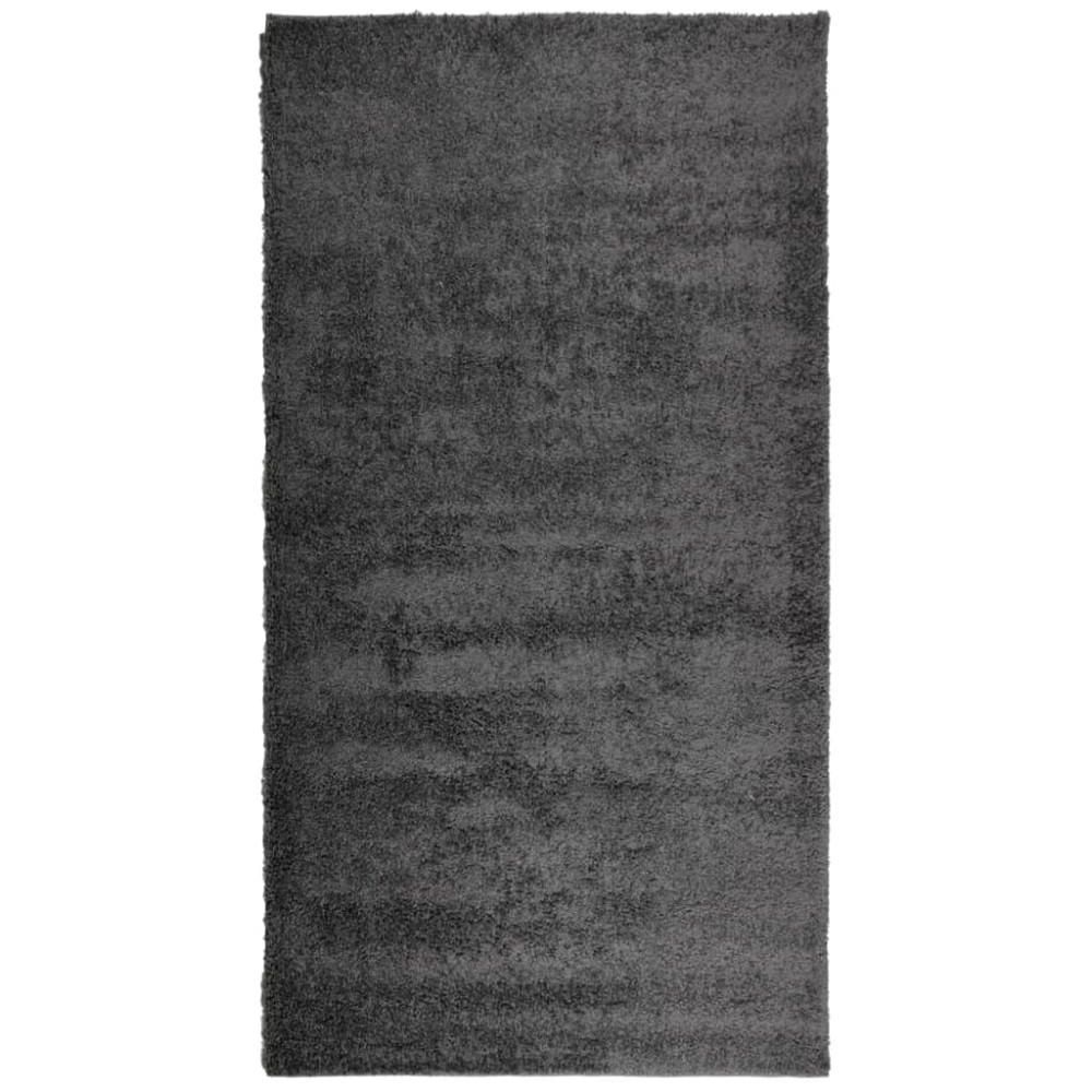 vidaXL Covor pufos "PAMPLONA" cu fire înalte antracit modern 80x150 cm