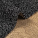 vidaXL Covor pufos "PAMPLONA" fire înalte antracit modern 100x200 cm vidaXL Covor pufos "PAMPLONA" fire înalte antracit modern 100x200 cm
