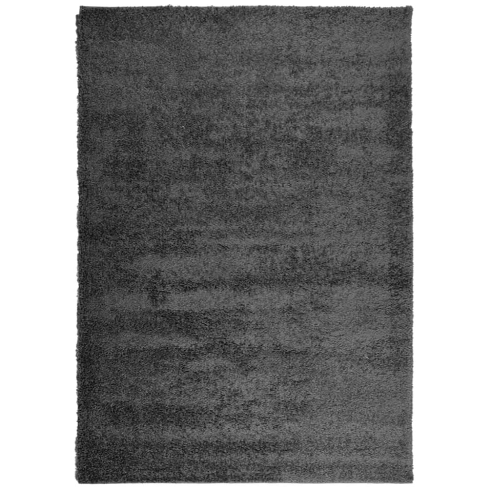 vidaXL Covor pufos "PAMPLONA" fire înalte antracit modern 120x170 cm