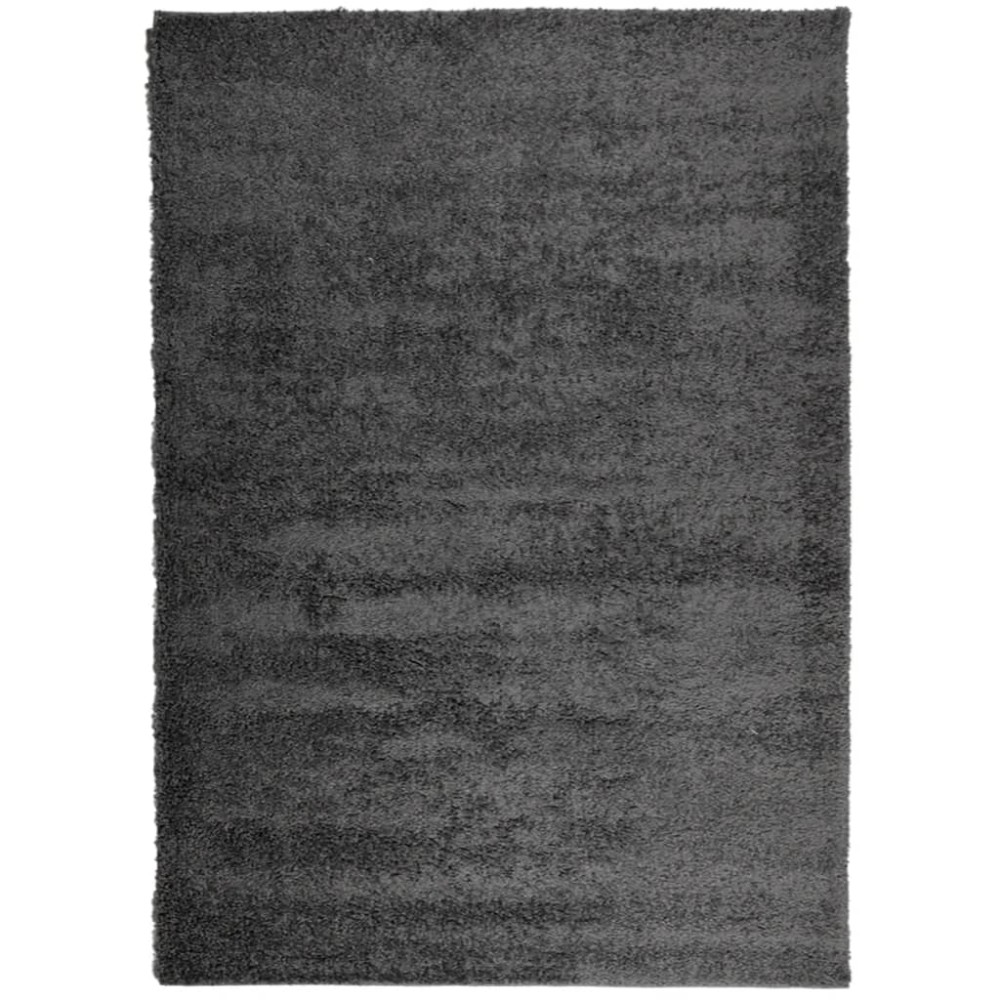 vidaXL Covor pufos "PAMPLONA" fire înalte antracit modern 200x280 cm