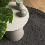 vidaXL Covor pufos "PAMPLONA" cu fire înalte, antracit modern Ø 120 cm