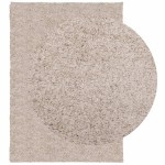 vidaXL Covor pufos "PAMPLONA" cu fire înalte, bej modern, 120x170 cm