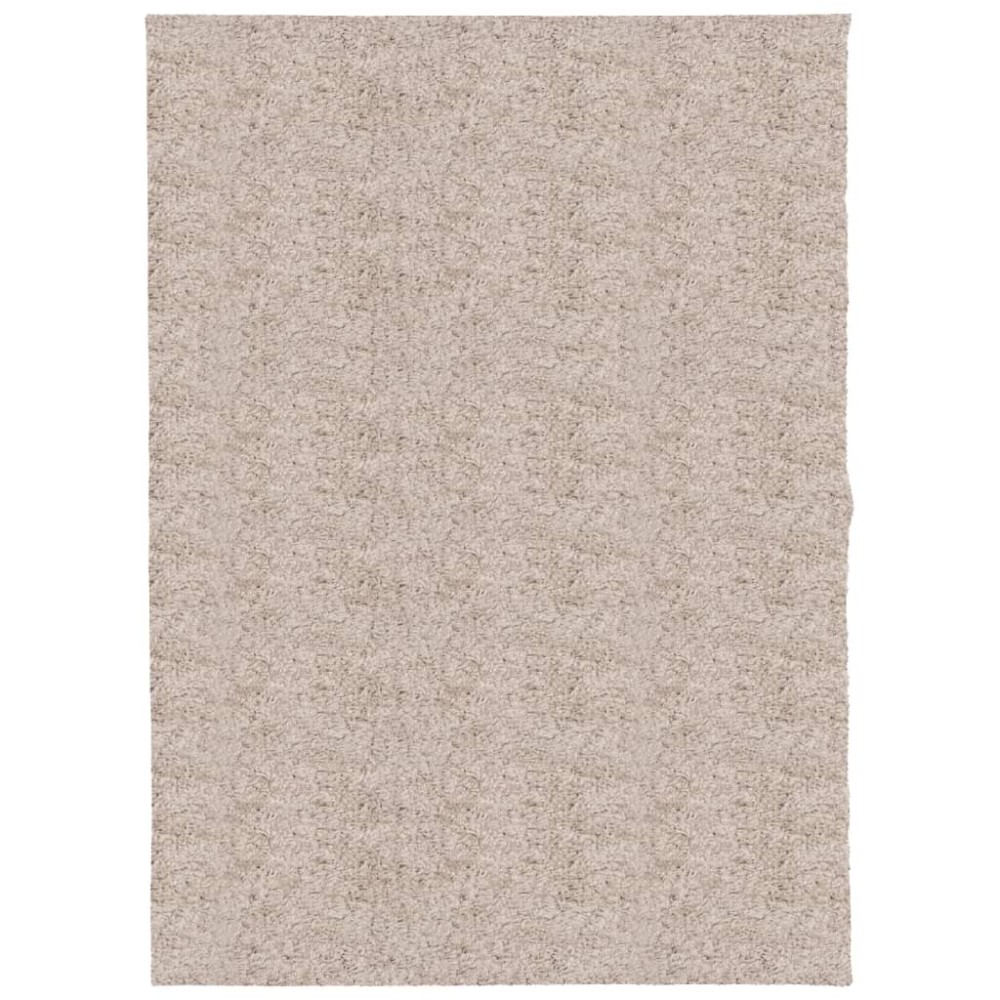 vidaXL Covor pufos "PAMPLONA" cu fire înalte, bej modern, 140x200 cm