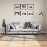 vidaXL Covor pufos "PAMPLONA" cu fire înalte, bej modern, 140x200 cm