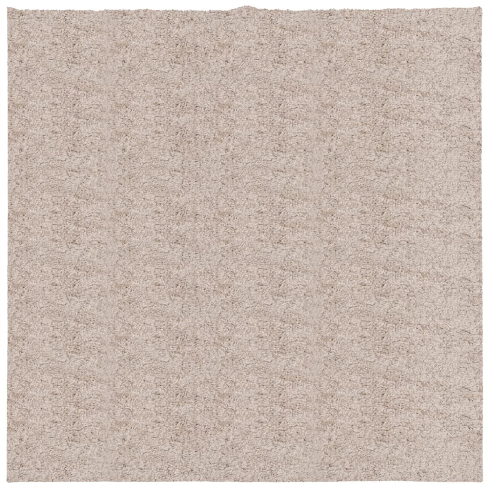 vidaXL Covor pufos "PAMPLONA" cu fire înalte, bej modern, 160x160 cm