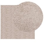vidaXL Covor pufos "PAMPLONA" cu fire înalte, bej modern, 160x160 cm