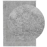 vidaXL Covor pufos "PAMPLONA" cu fire înalte, gri modern, 140x200 cm vidaXL Covor pufos "PAMPLONA" cu fire înalte, gri modern, 140x200 cm