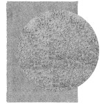 vidaXL Covor pufos "PAMPLONA" cu fire înalte, gri modern, 160x230 cm