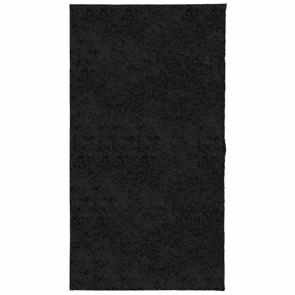 vidaXL Covor pufos "PAMPLONA" cu fire înalte, negru modern, 80x150 cm