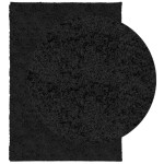 vidaXL Covor pufos "PAMPLONA" cu fire înalte, negru modern, 120x170 cm vidaXL Covor pufos "PAMPLONA" cu fire înalte, negru modern, 120x170 cm