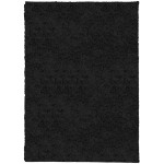 vidaXL Covor pufos "PAMPLONA" cu fire înalte, negru modern, 200x280 cm