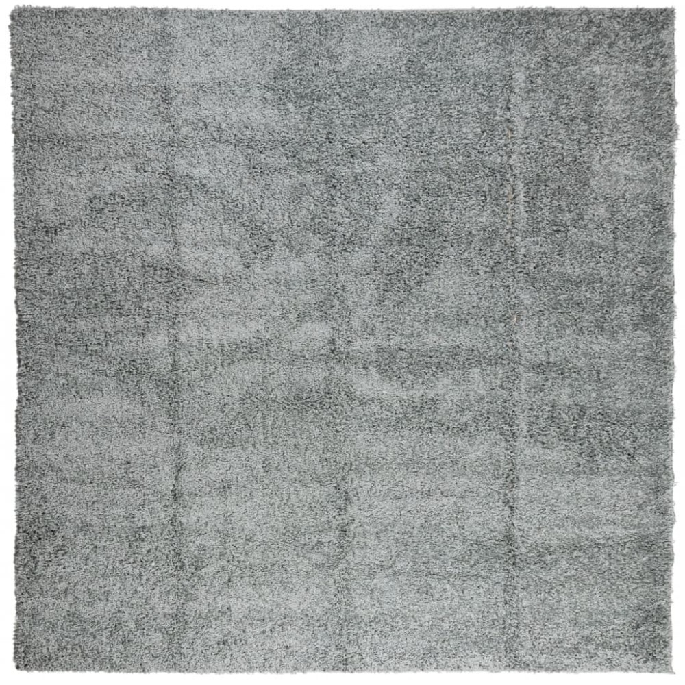 vidaXL Covor pufos "PAMPLONA" cu fire înalte, verde modern, 160x160 cm
