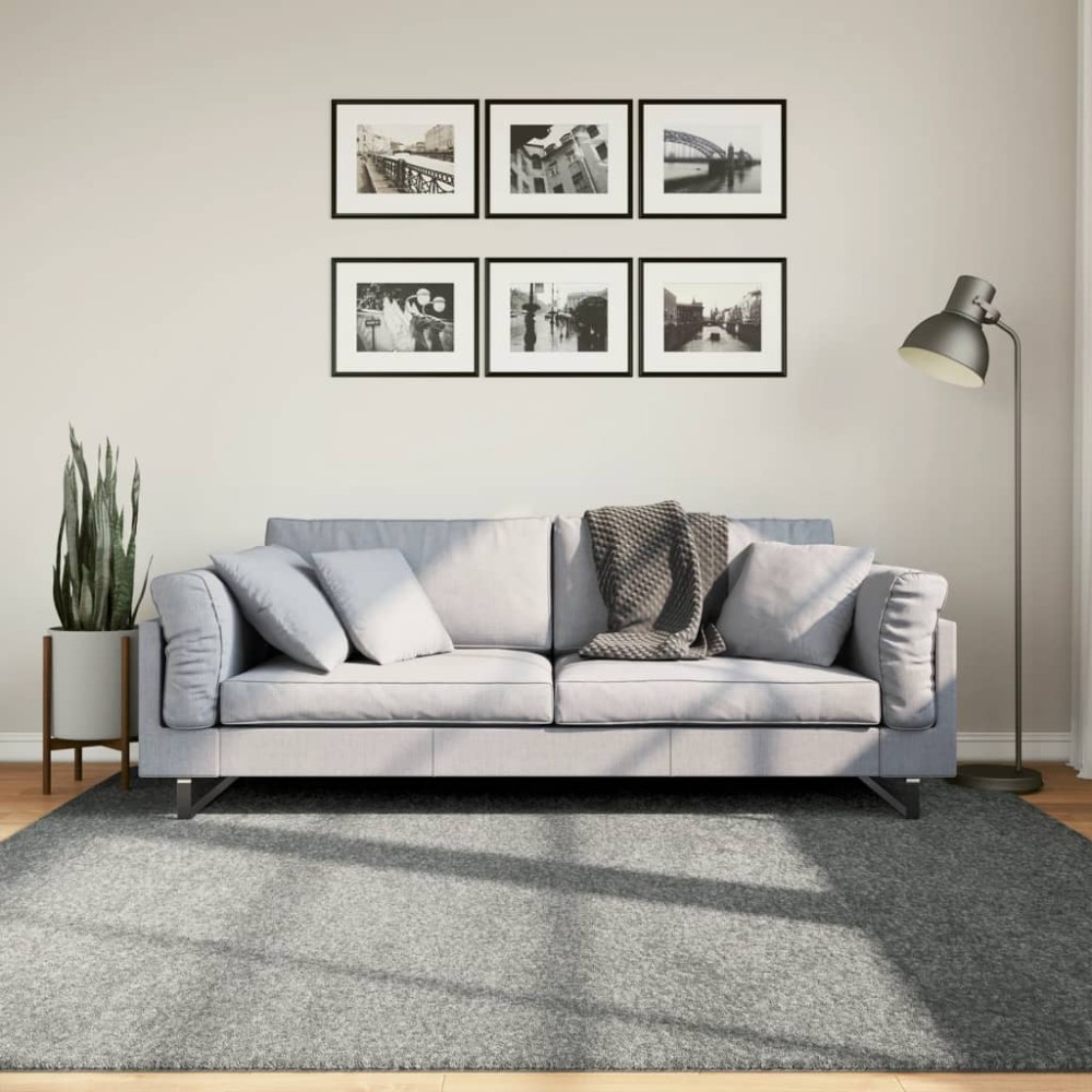 vidaXL Covor pufos "PAMPLONA" cu fire înalte, verde modern, 200x200 cm
