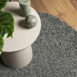 vidaXL Covor pufos "PAMPLONA" cu fire înalte, verde modern, Ø 100 cm vidaXL Covor pufos "PAMPLONA" cu fire înalte, verde modern, Ø 100 cm