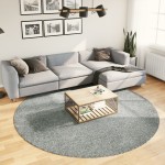 vidaXL Covor pufos "PAMPLONA" cu fire înalte, verde modern, Ø 240 cm vidaXL Covor pufos "PAMPLONA" cu fire înalte, verde modern, Ø 240 cm