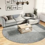 vidaXL Covor pufos "PAMPLONA" cu fire înalte, verde modern, Ø 280 cm vidaXL Covor pufos "PAMPLONA" cu fire înalte, verde modern, Ø 280 cm