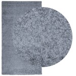 vidaXL Covor pufos "PAMPLONA" cu fire înalte albastru modern 60x110 cm