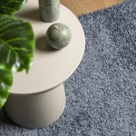 vidaXL Covor pufos "PAMPLONA" cu fire înalte albastru modern 60x110 cm