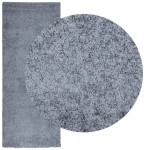 vidaXL Covor pufos "PAMPLONA" cu fire înalte albastru modern 80x200 cm