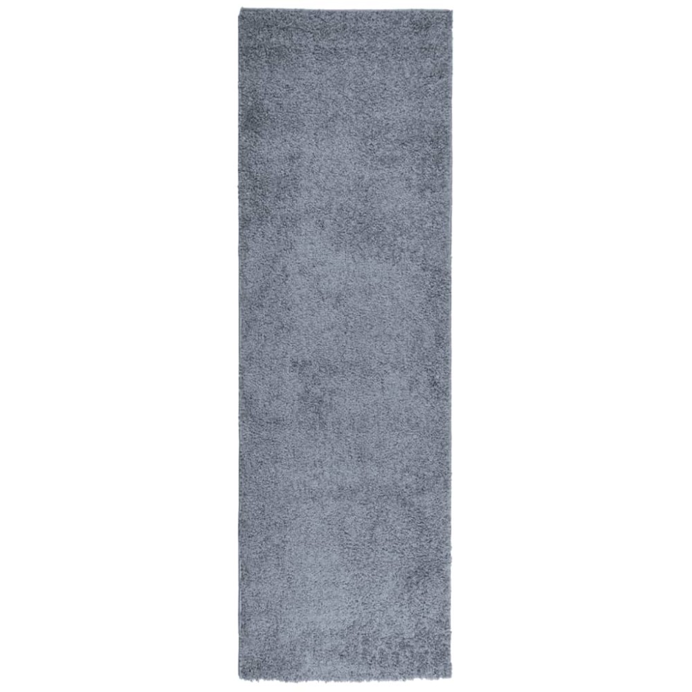 vidaXL Covor pufos "PAMPLONA" cu fire înalte albastru modern 80x250 cm